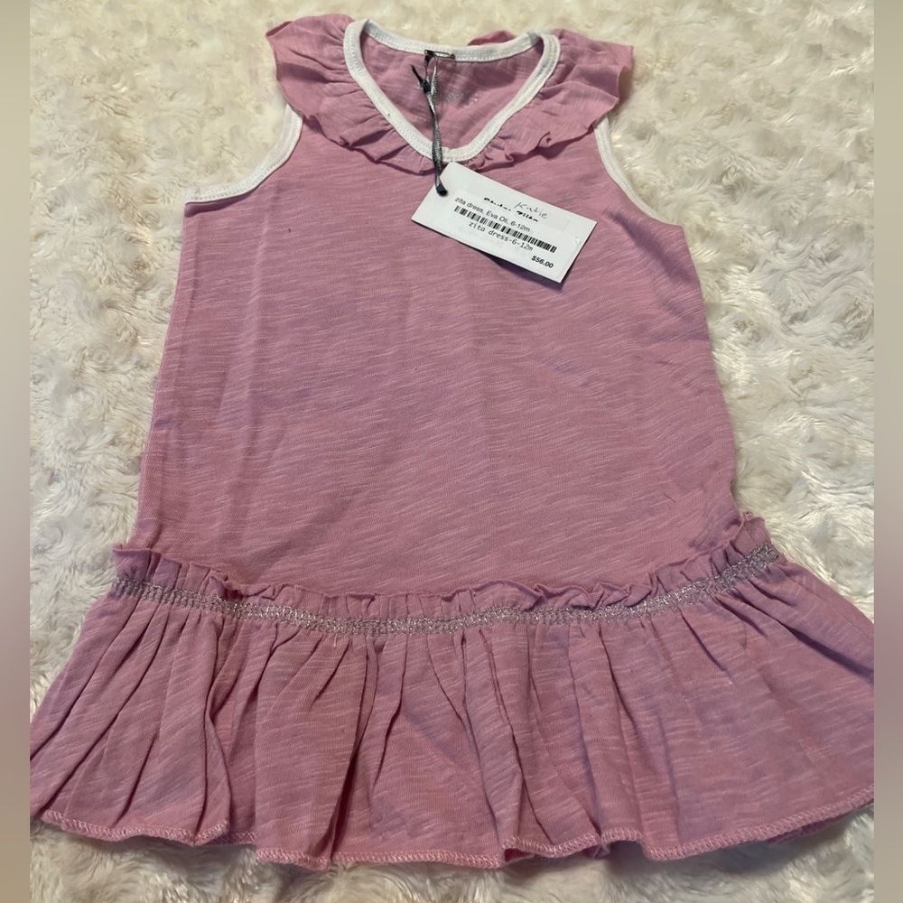 NWT Eva and Oli Ziti Pink Ruffled Dress Size 6-12 Months